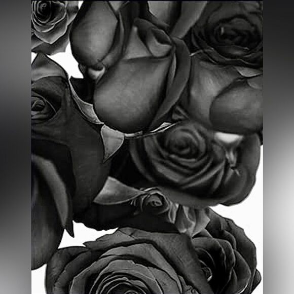 Chanel B&W Roses Picture print collection-Glam Wall Art Chic Modern black rose - Picture 5 of 6